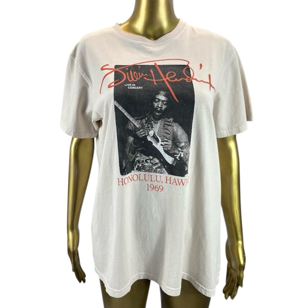 People of Leisure Jimi Hendrix Graphic T Shirt Size S Rock Band Tee